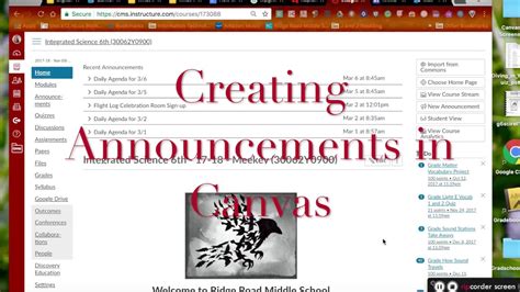[ANNOUNCEMENT] [LMS] [CANVAS] .